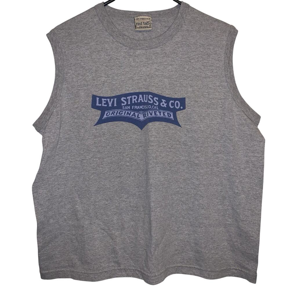 Vintage Levi's Red Tab San Francisco, Cal Original Riveted Sleeveless Shirt M